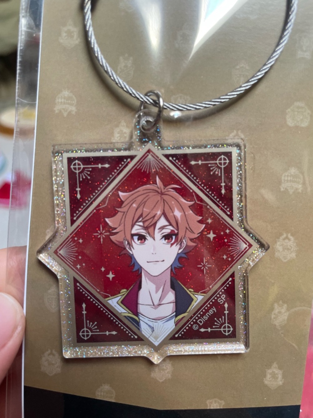 Twisted Wonderland Ace Trappola Metal and Acrylic Hoop Keychain